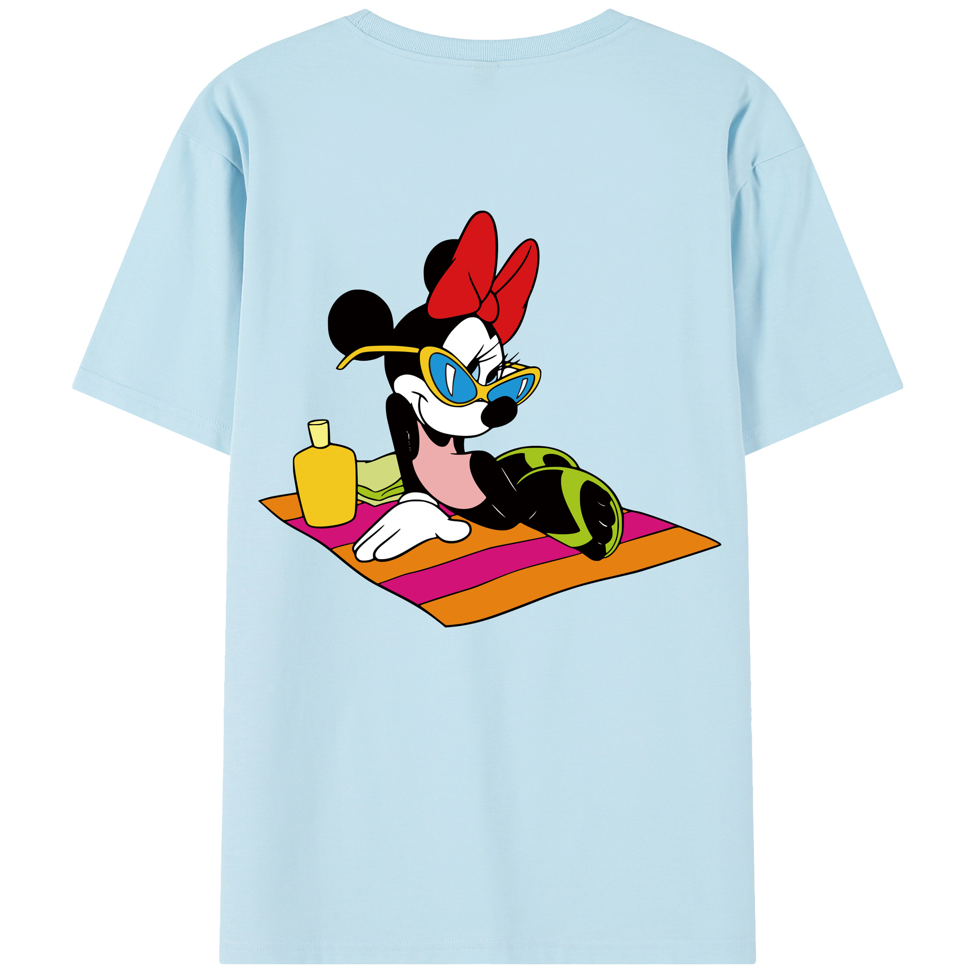 （画像用） ミッキーマウス Mickey Mouse 綿100％半袖Tシャツ（背面プリント）